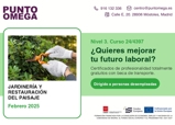 Comienza la Formación Profesional para el Empleo destinada a DESEMPLEADOS financiada por la Comunidad de Madrid: (AGAO0308M - Jardinería y Restauración del Paisaje 24/4397)