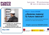 Comienza la Formación Profesional para el Empleo destinada a DESEMPLEADOS financiada por la Comunidad de Madrid (ELEE0108) OPERACIONES AUXILIARES DE MONTAJE DE REDES ELÉCTRICAS (24/4399)